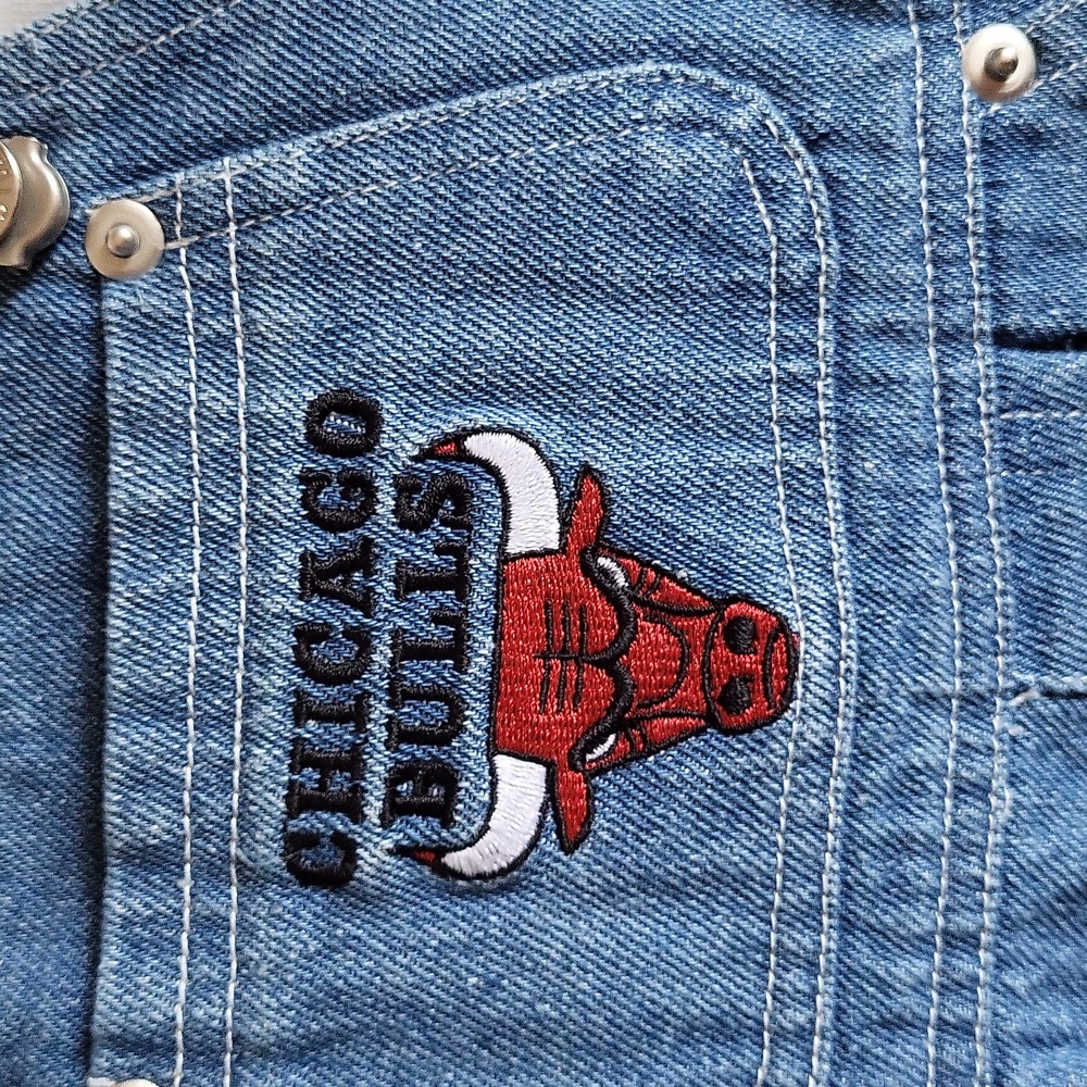 Kids Denim Overalls Chicago Bulls - Picture 2 of 8